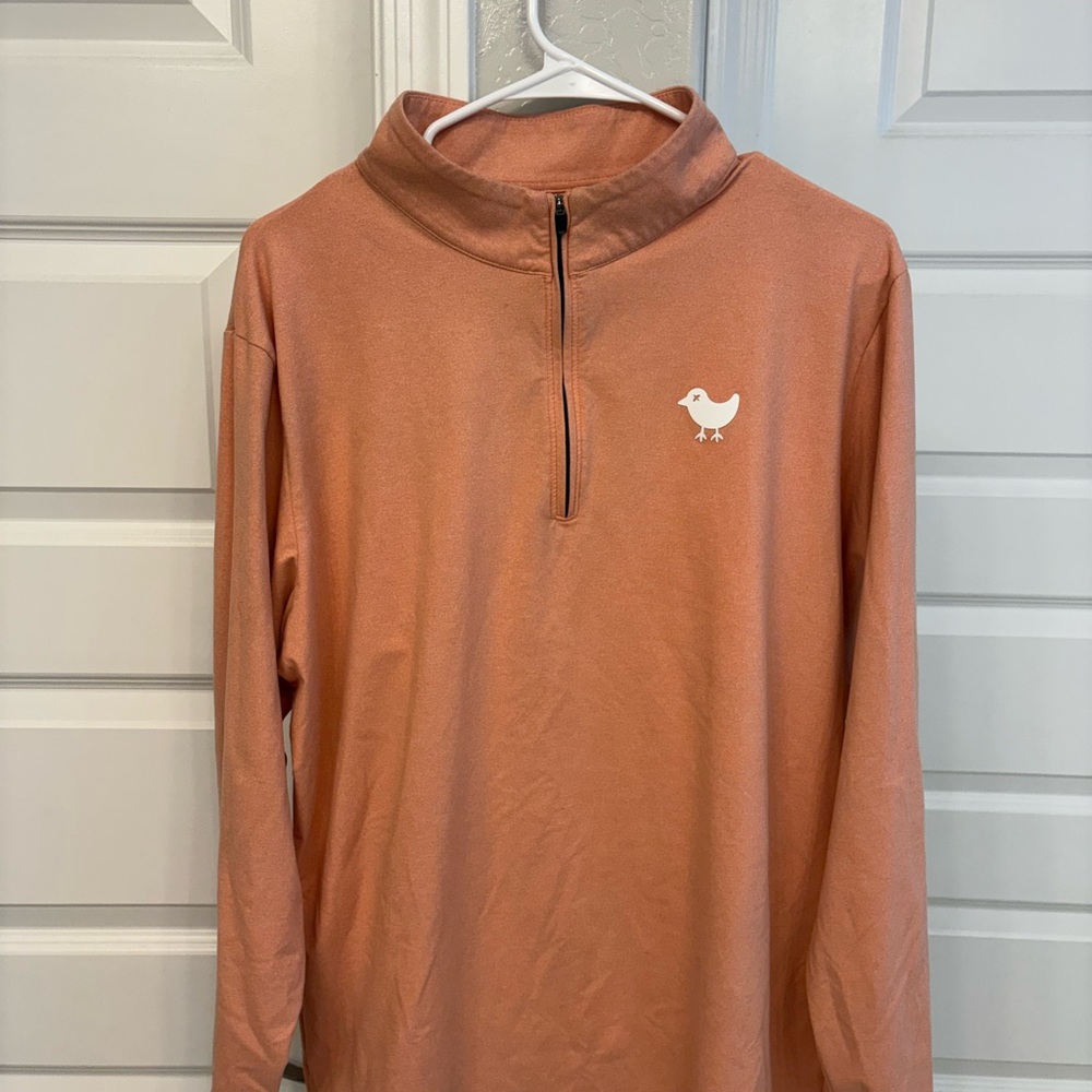 Bad Birdie Men's Half-Zip Pullover in Terracotta